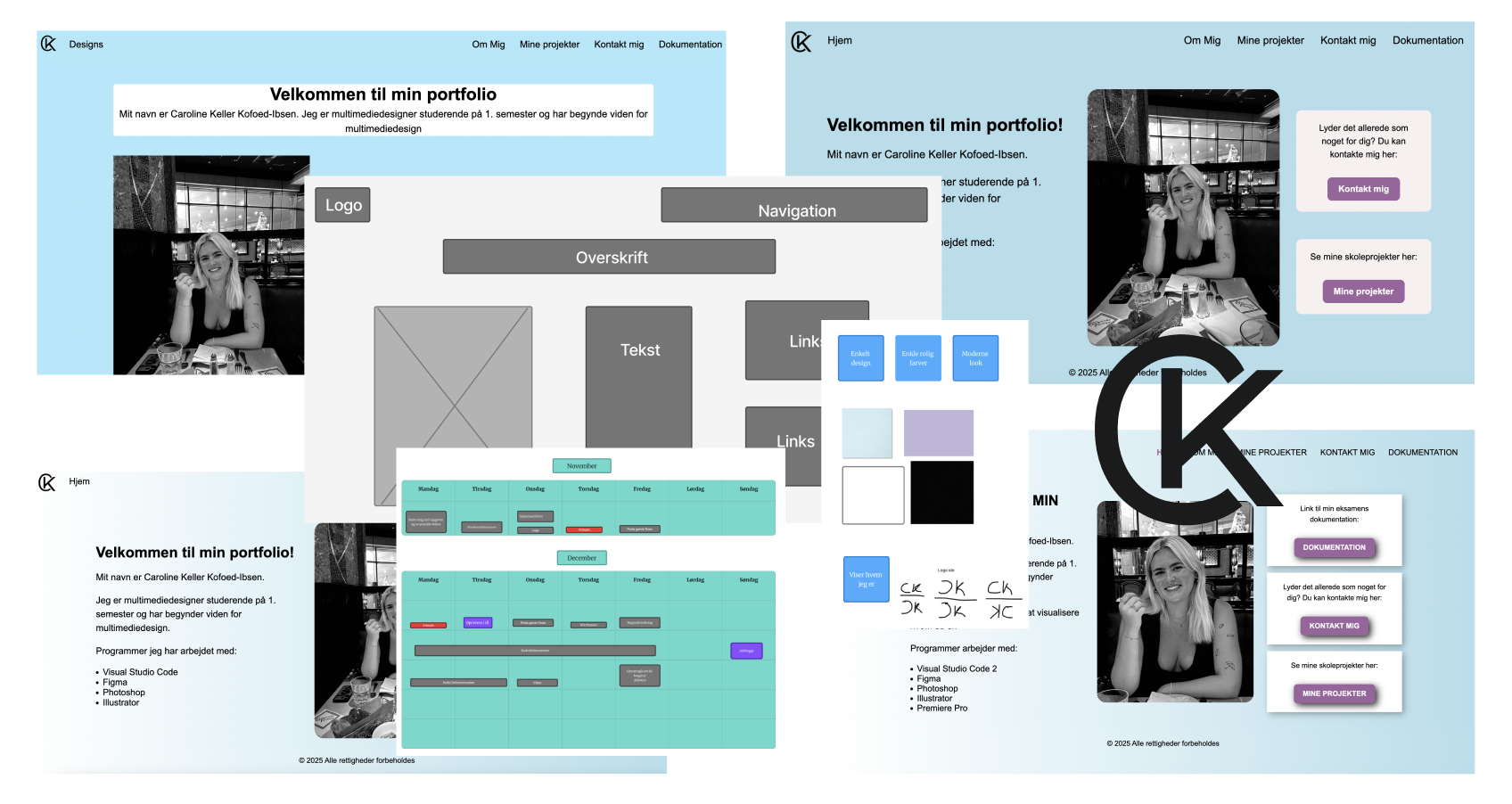 Collage af portfolioarbejde